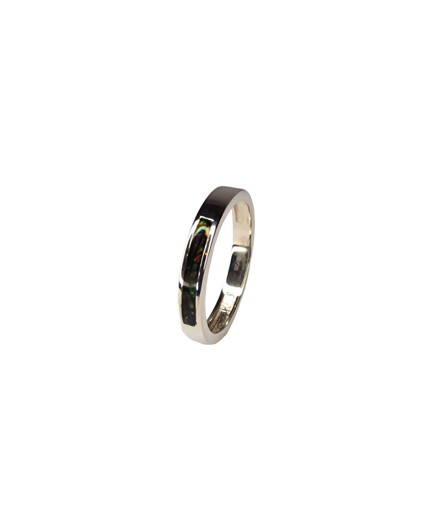 4mm Front Face Band Ring (Squared) Angel's Memorial Jewellery ashes