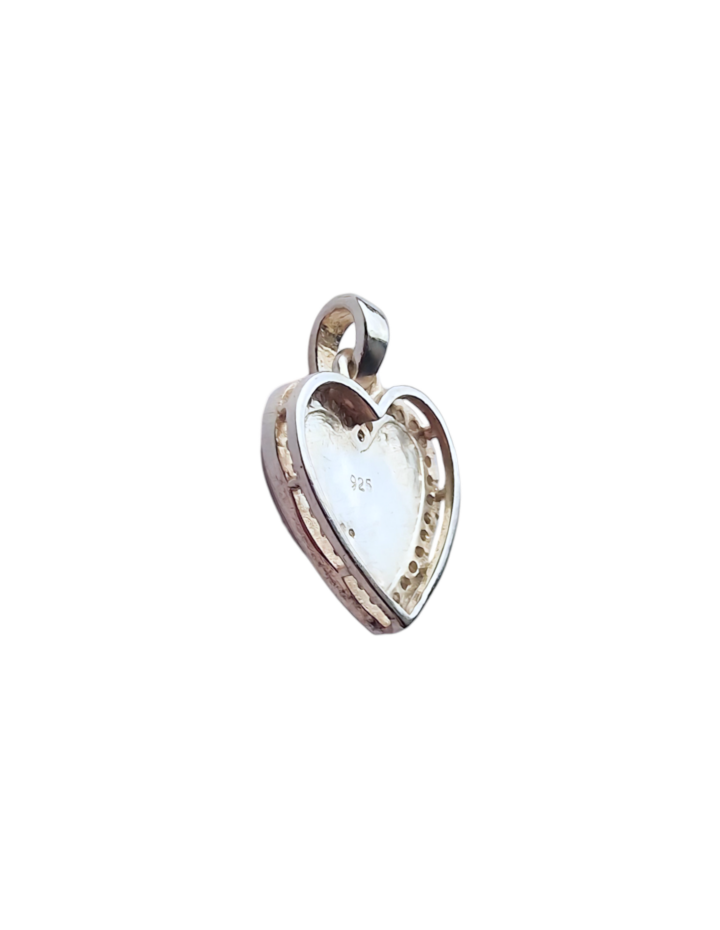 Gold Cz Heart Pendant Angel's Memorial Jewellery