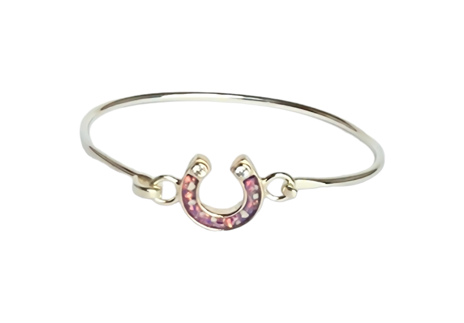 CZ Horse Shoe Bangle Angel's Memorial Jewellery Ashes