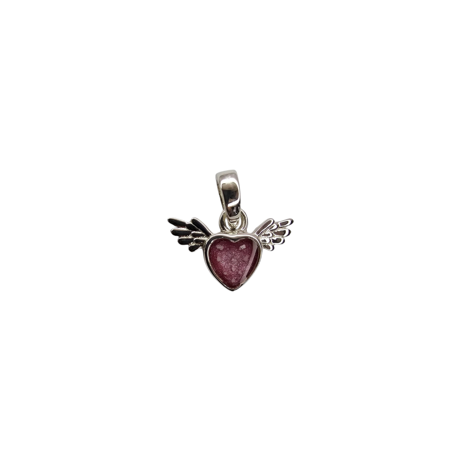 Cupid Heart Mini Pendant Angel's Memorial Jewellery Ashes, Hair, Fur