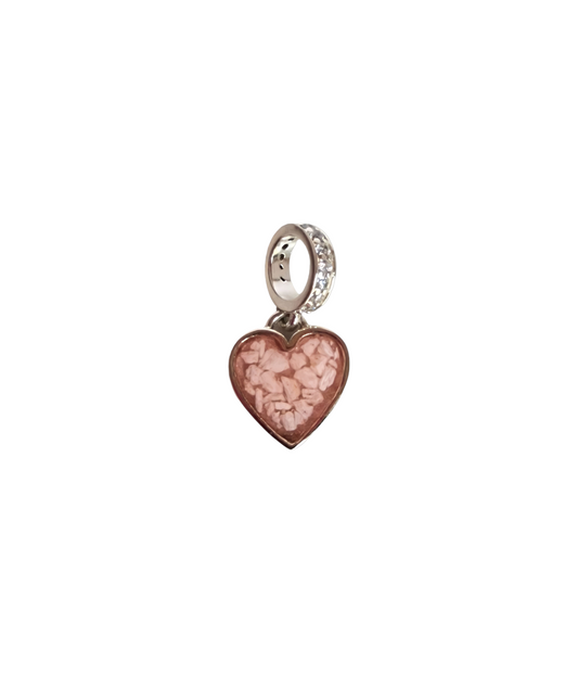 Dangle Heart CZ Bracelet Charm Angel's Memorial Jewellery