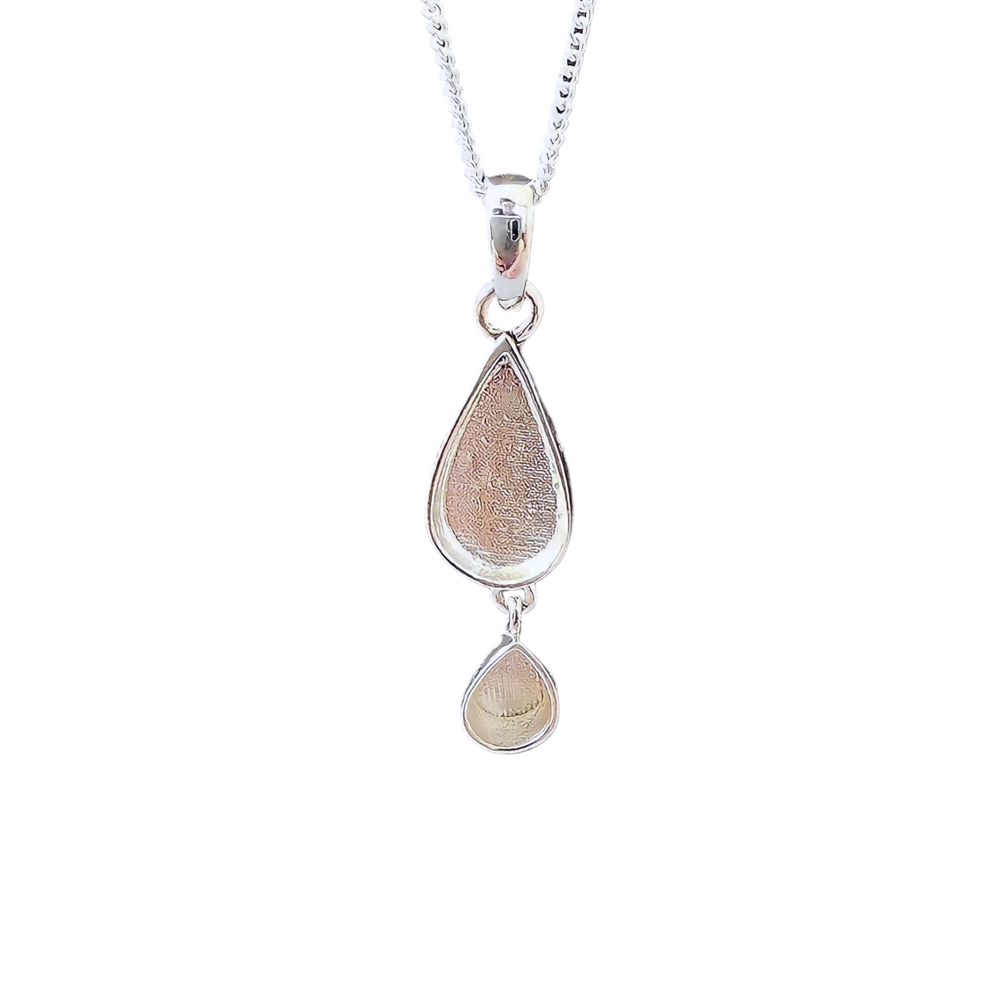 Double Teardrop Pendant Angel's Memorial Jewellery Ashes