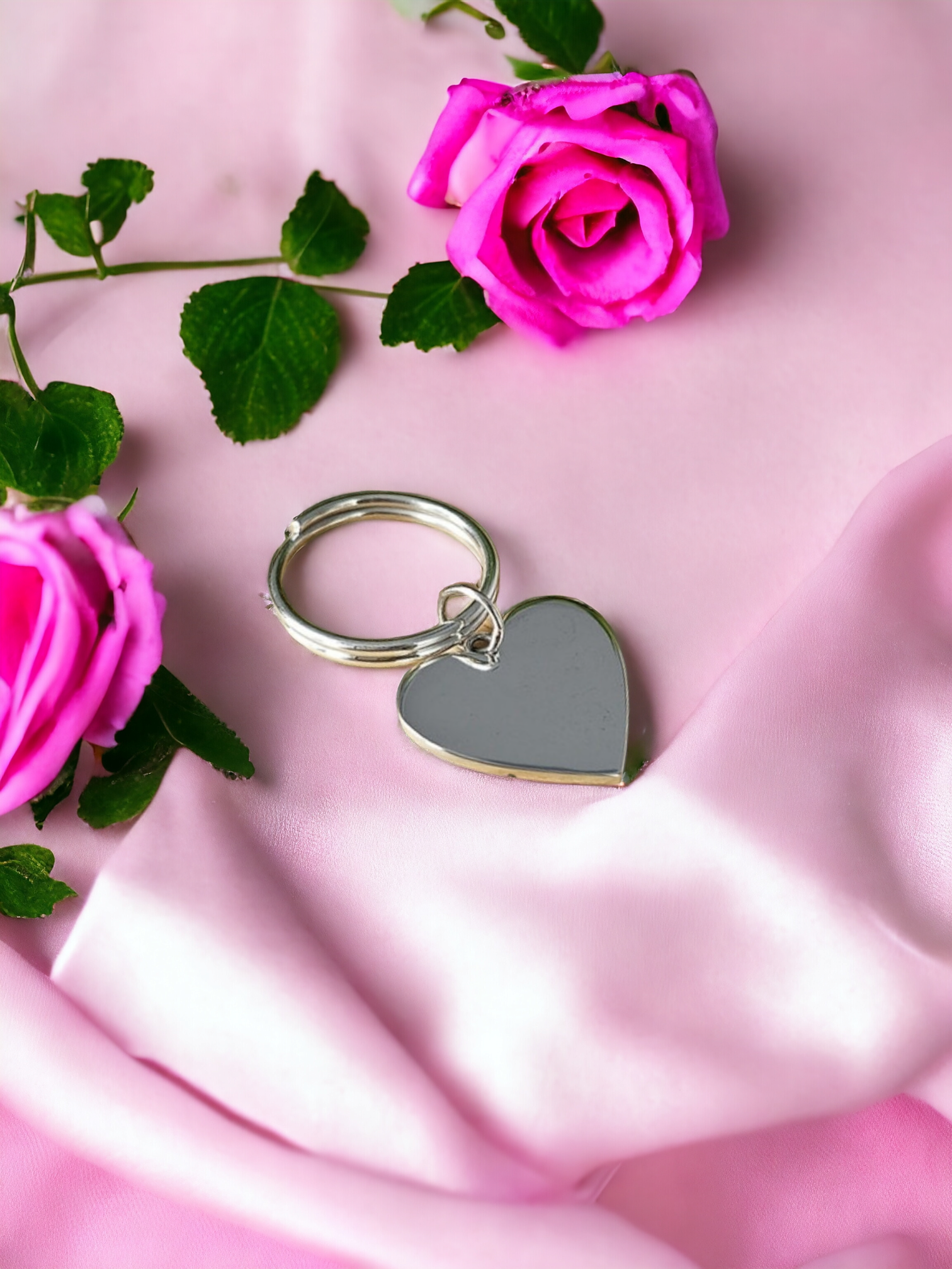 Engravable Heart Keyring Angel's Memorial Jewellery