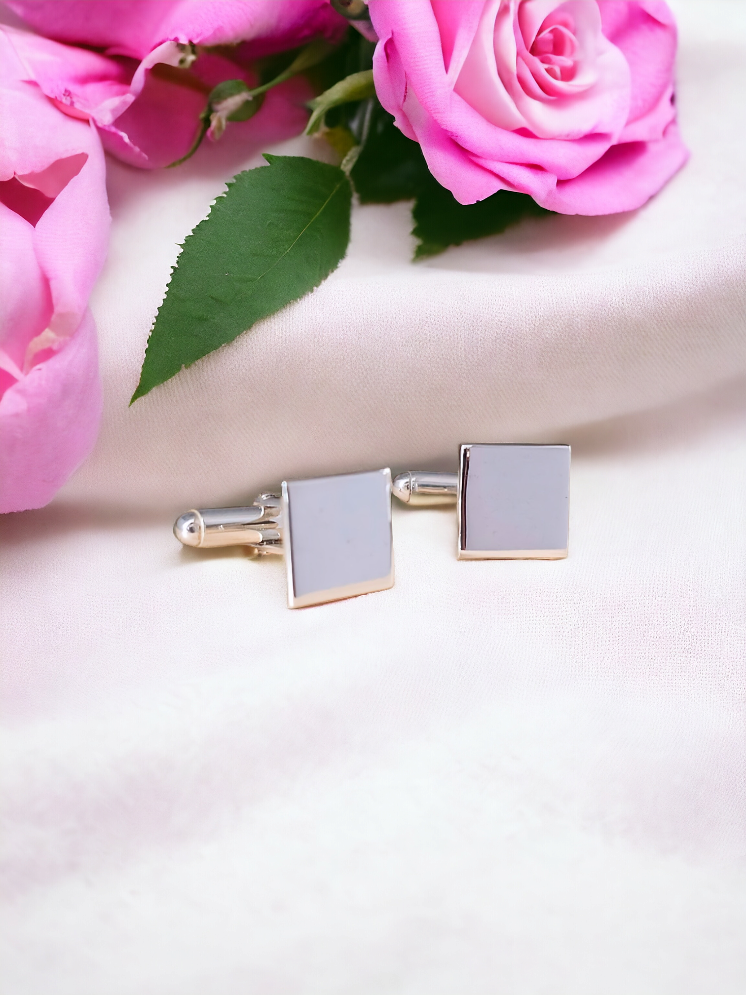 Engravable Square Cufflinks Angel's Memorial Jewellery