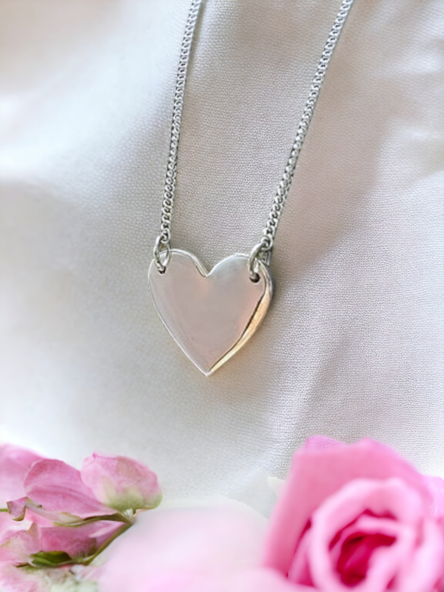 Engravable Heart Necklace Angel's Memorial Jewellery