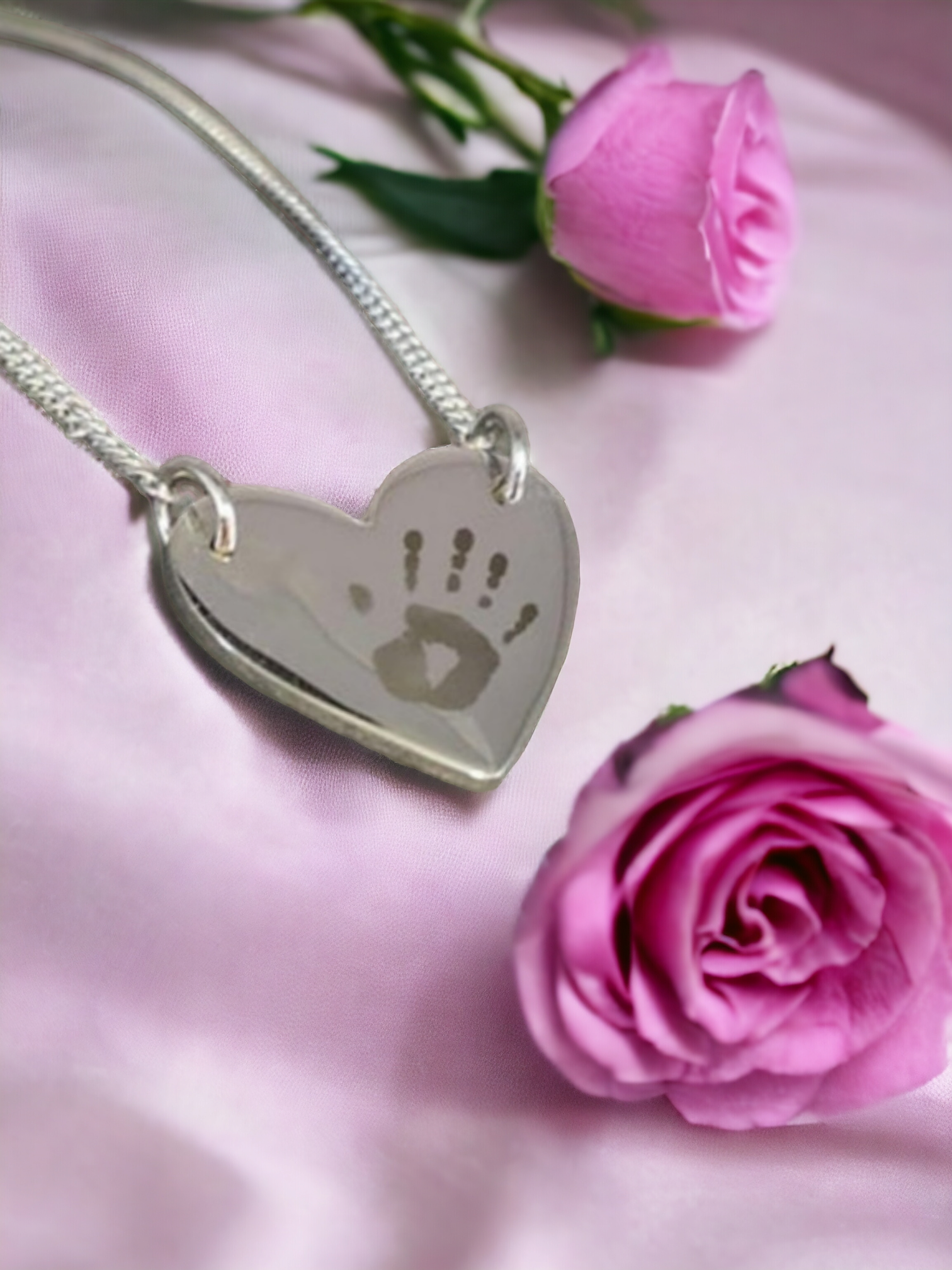 Engravable Heart Necklace Angel's Memorial Jewellery