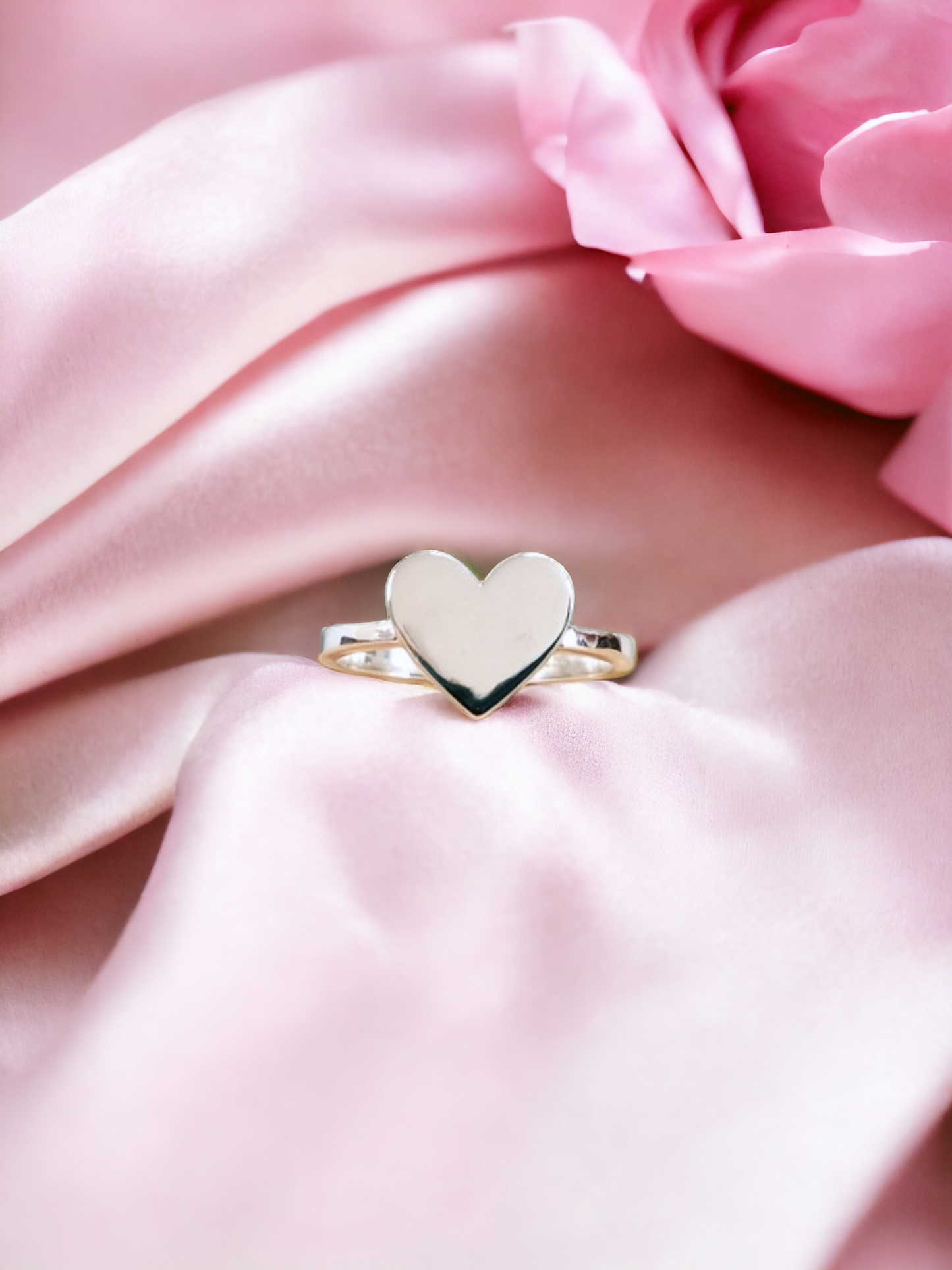 Engravable Heart Ring Angel's Memorial Jewellery