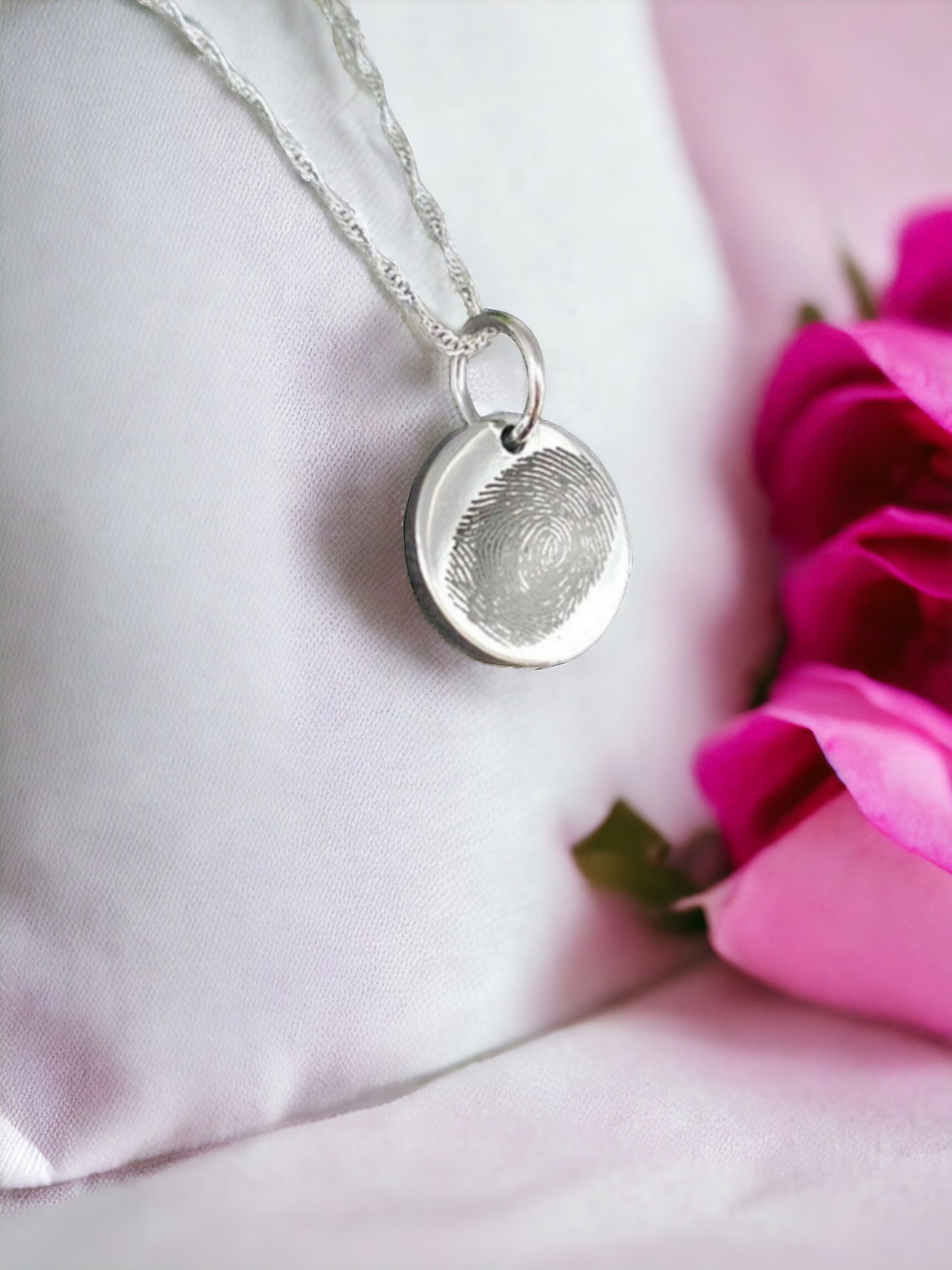 Engravable Round Pendant Angel's Memorial Jewellery