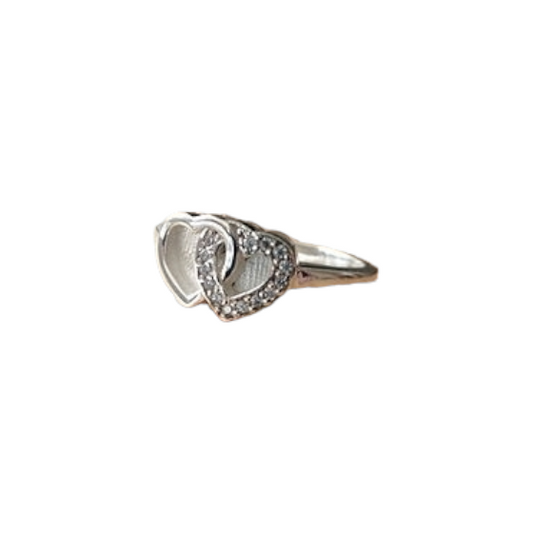 Entwined Hearts CZ Ring Angel's Memorial Jewellery Ashes