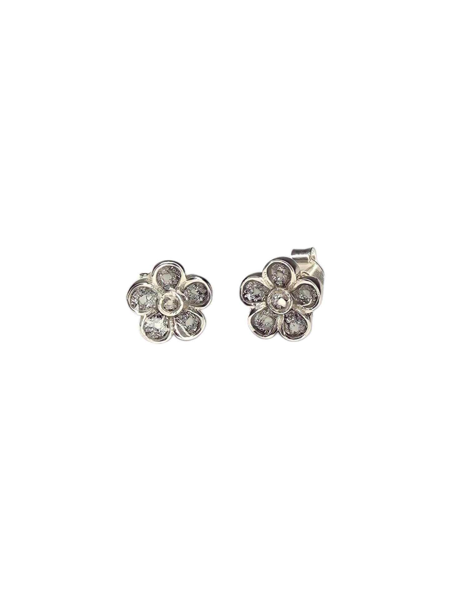 Forget Me Not Stud Earrings Angel's Memorial Jewellery Ashes