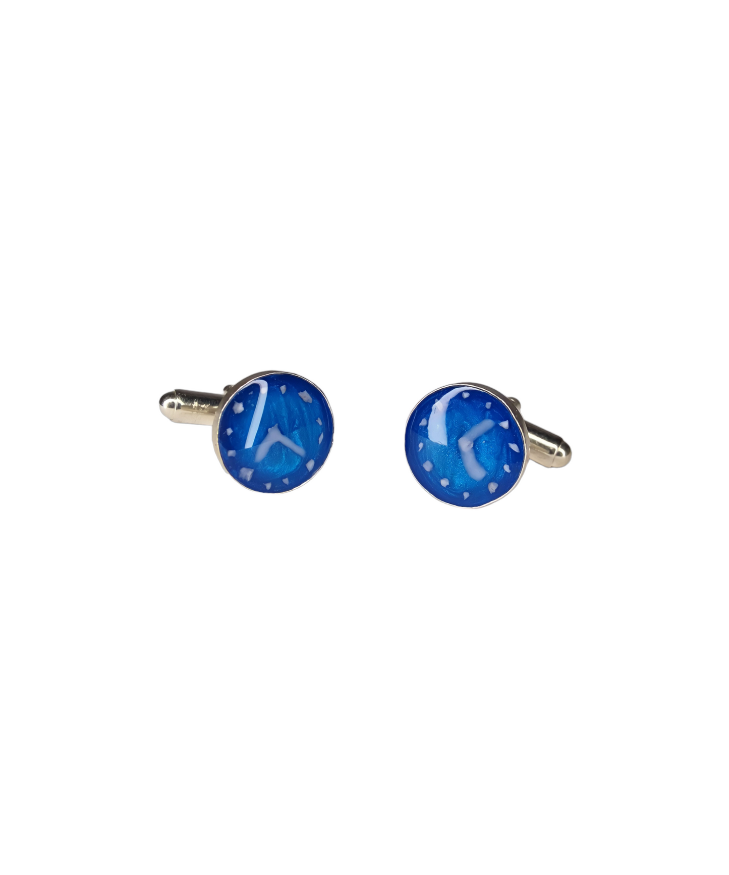 Gent's Round Cufflinks Angel's Memorial Jewellery Ashes