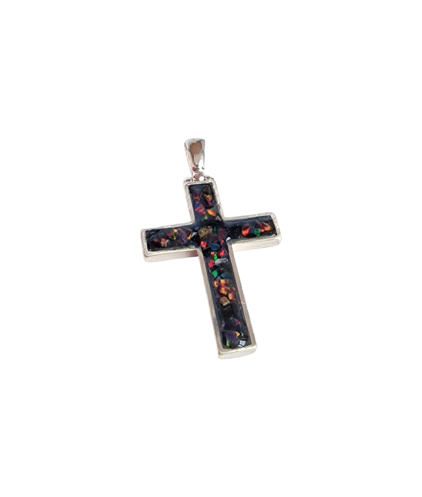 Gent's Unisex Cross Pendant Angel's Memorial Jewellery Ashes