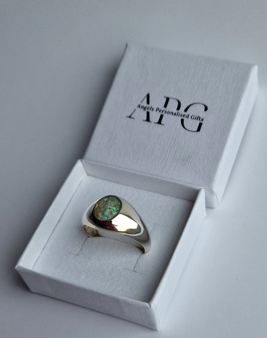 Gent's Oval Signet Ring Angel's Memorial Jewellery