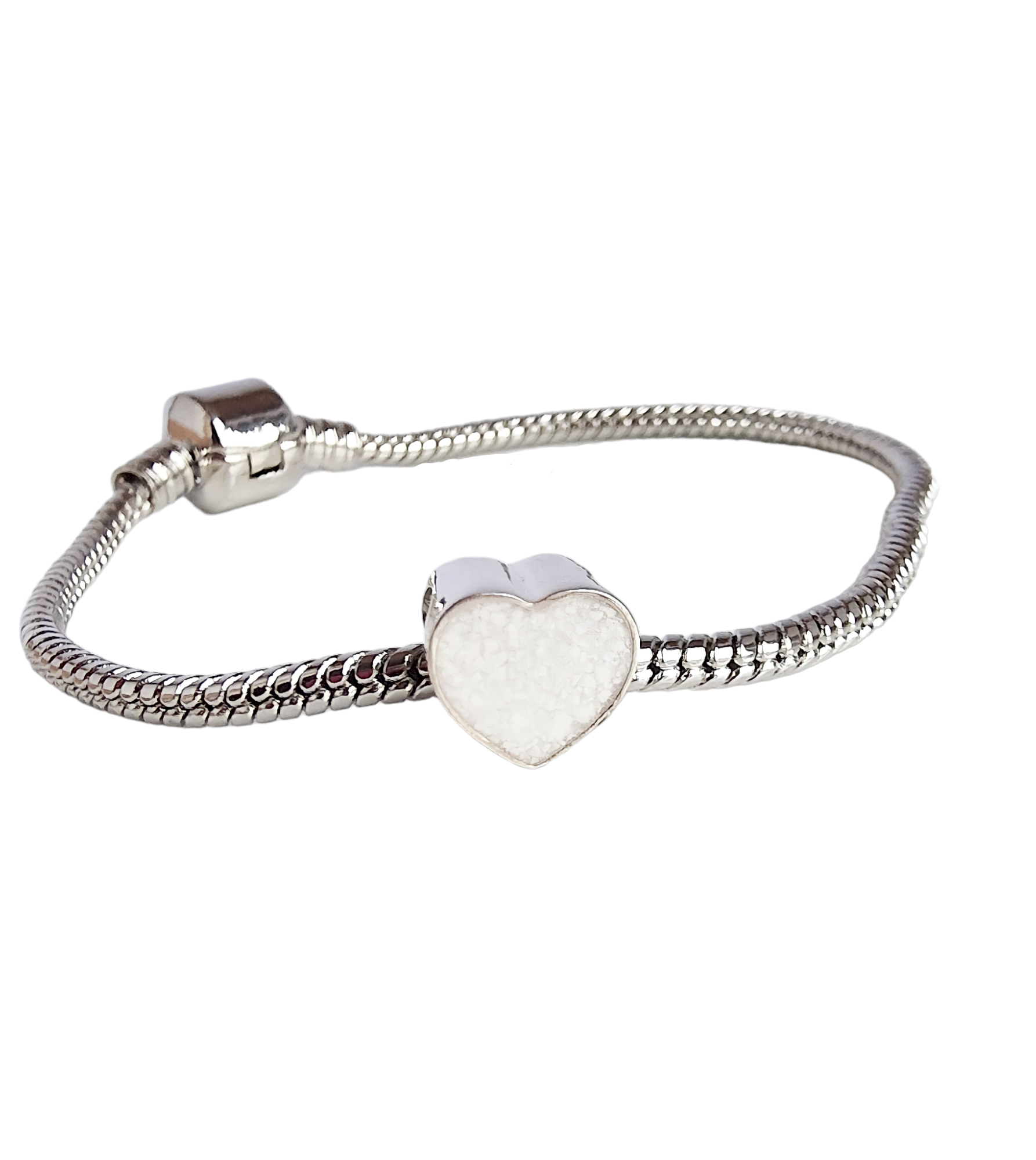 Heart Bracelet Charm Angel's Memorial Jewellery Ashes