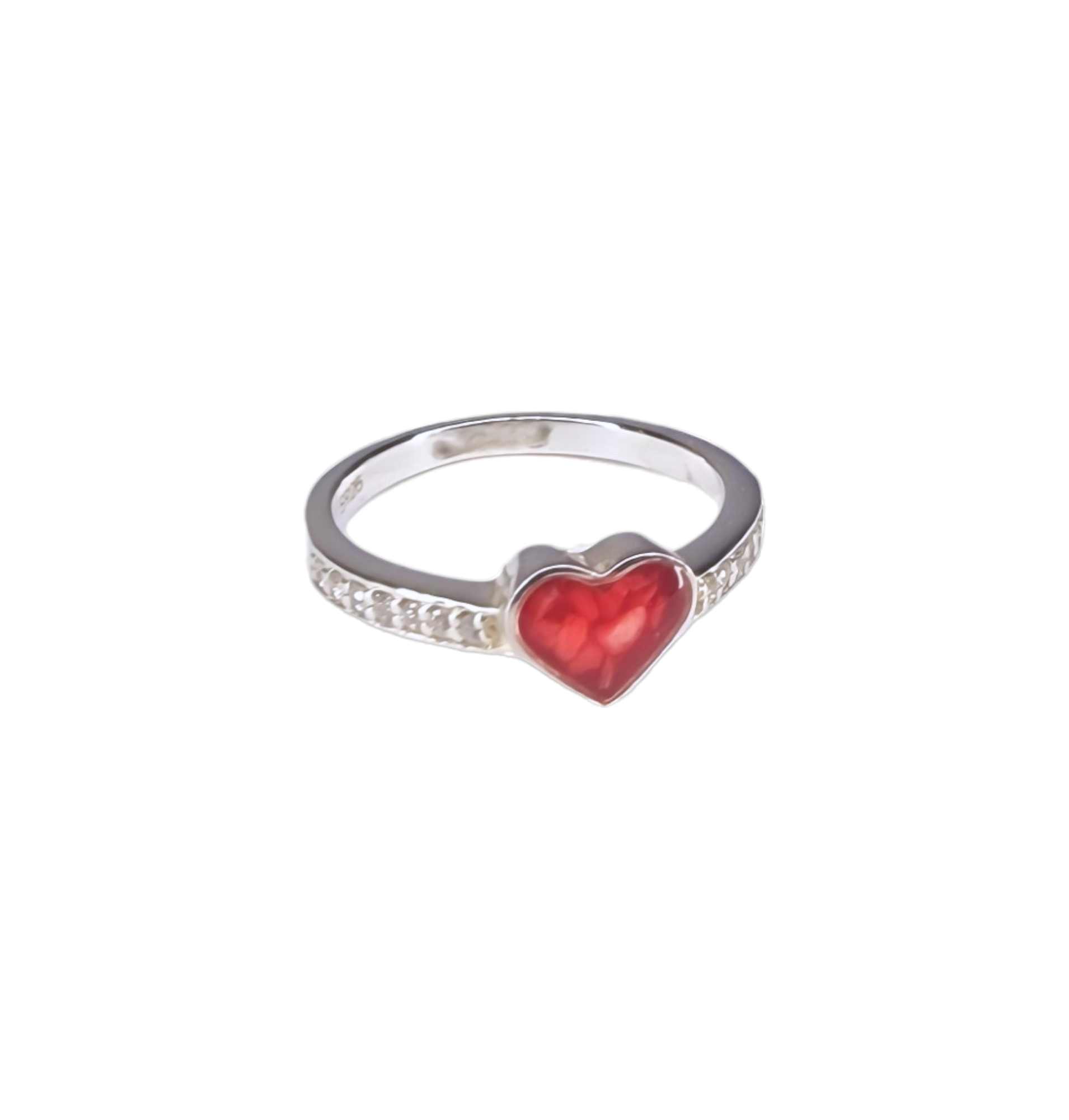 Heart Multi Gem Ring Angel's Memorial Jewellery Ashes