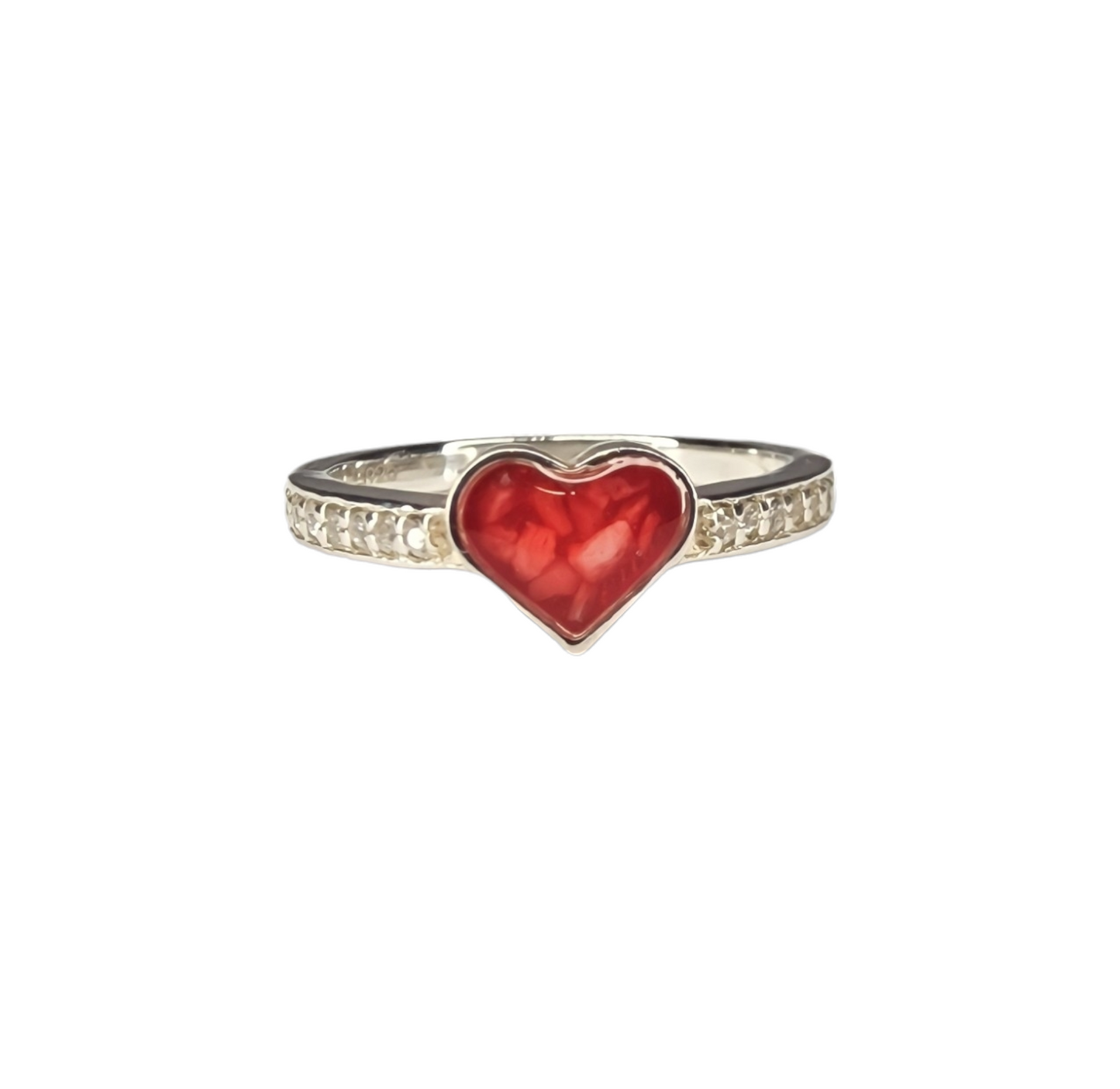 Heart Multi Gem Ring Angel's Memorial Jewellery Ashes