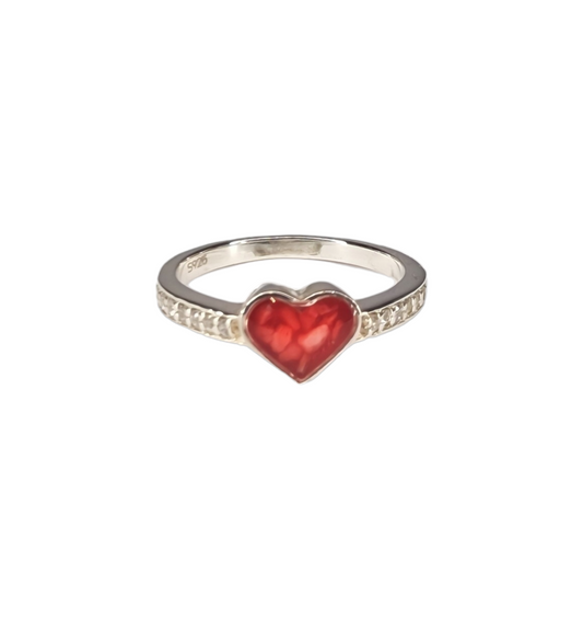 Heart Multi Gem Ring Angel's Memorial Jewellery Ashes