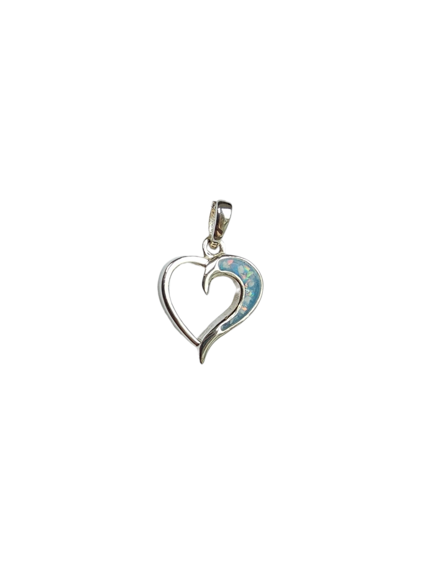 Hollow Heart Pendant Angel's Memorial Jewellery Ashes