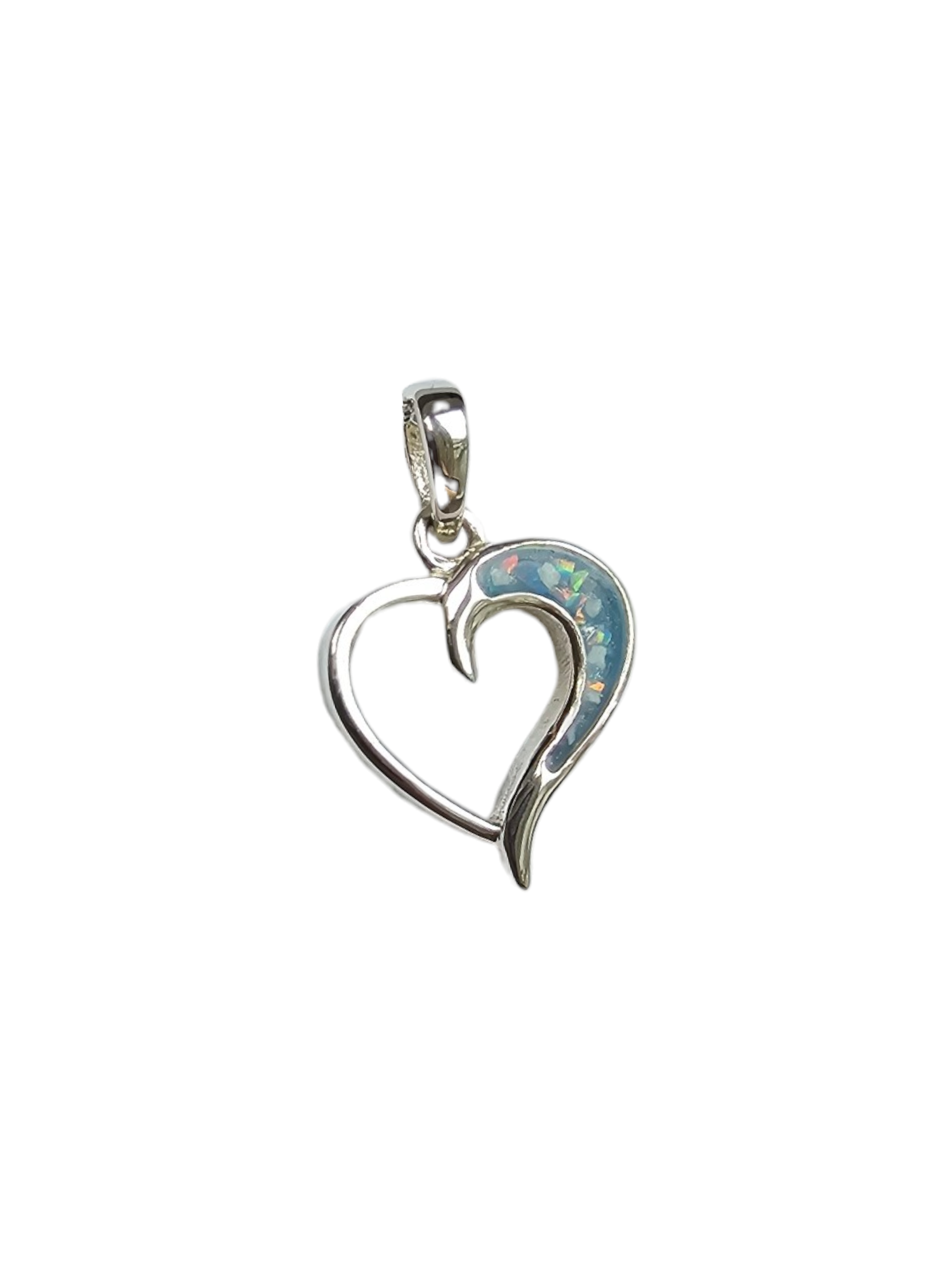 Hollow Heart Pendant Angel's Memorial Jewellery Ashes