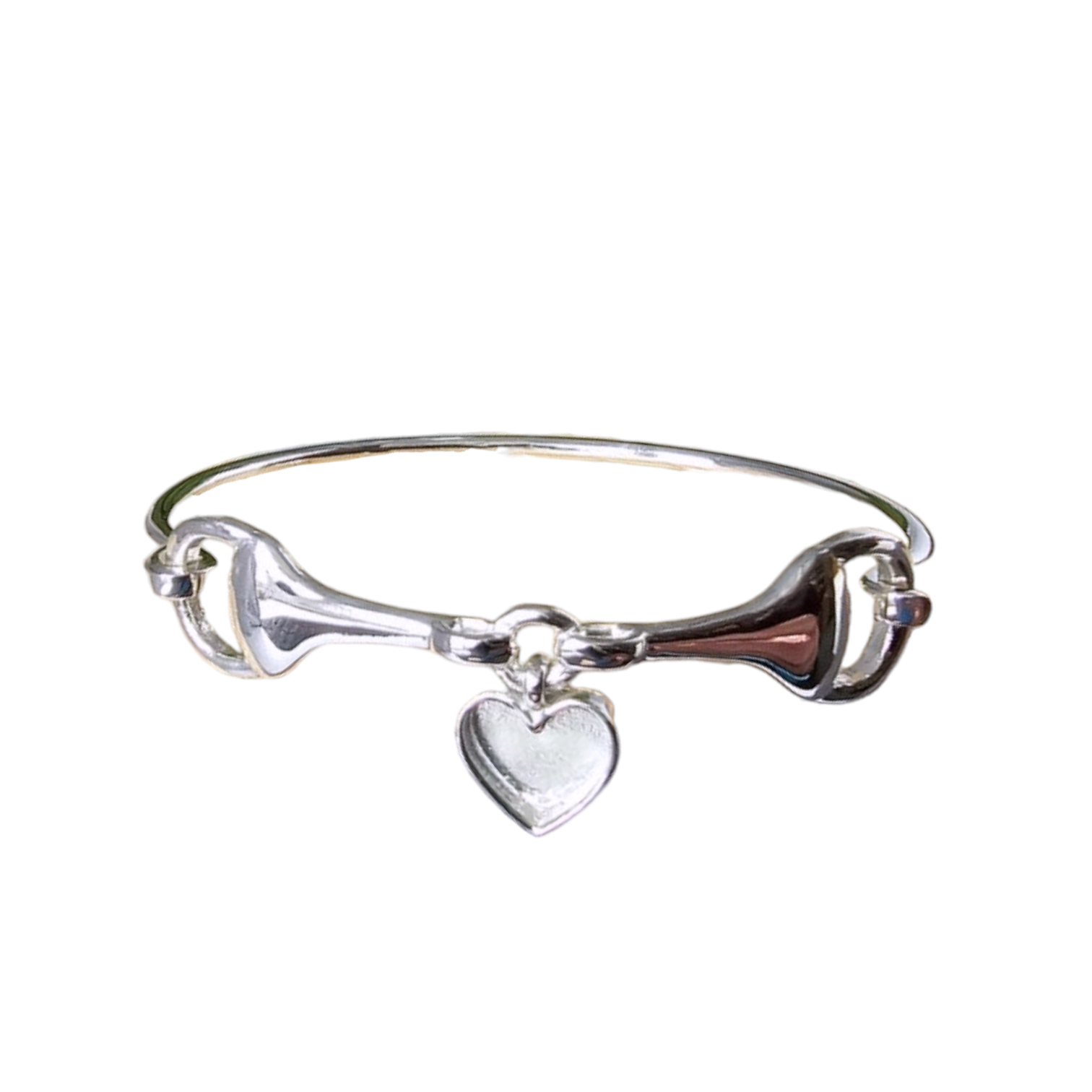 Horse Bit Heart Bangle Angel's Memorial Jewellery Ashes, Hair, fur