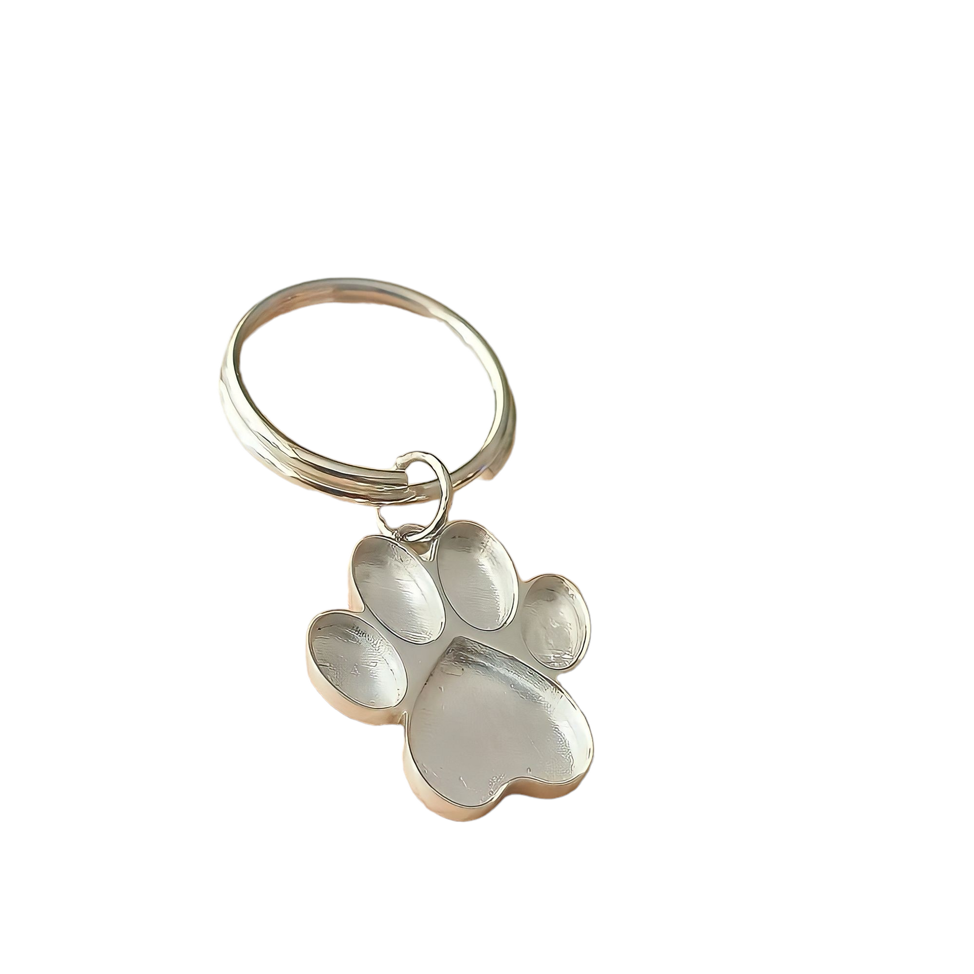 Paw Print Keyring Angel's Memorial Jewellery Ashes