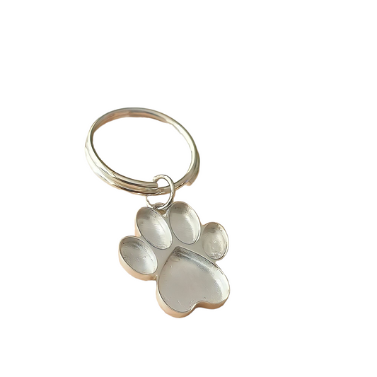 Paw Print Keyring Angel's Memorial Jewellery Ashes