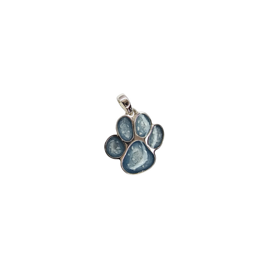 Small Paw Print Pendant Angel's Memorial Jewellery Ashes, Hair, Fur