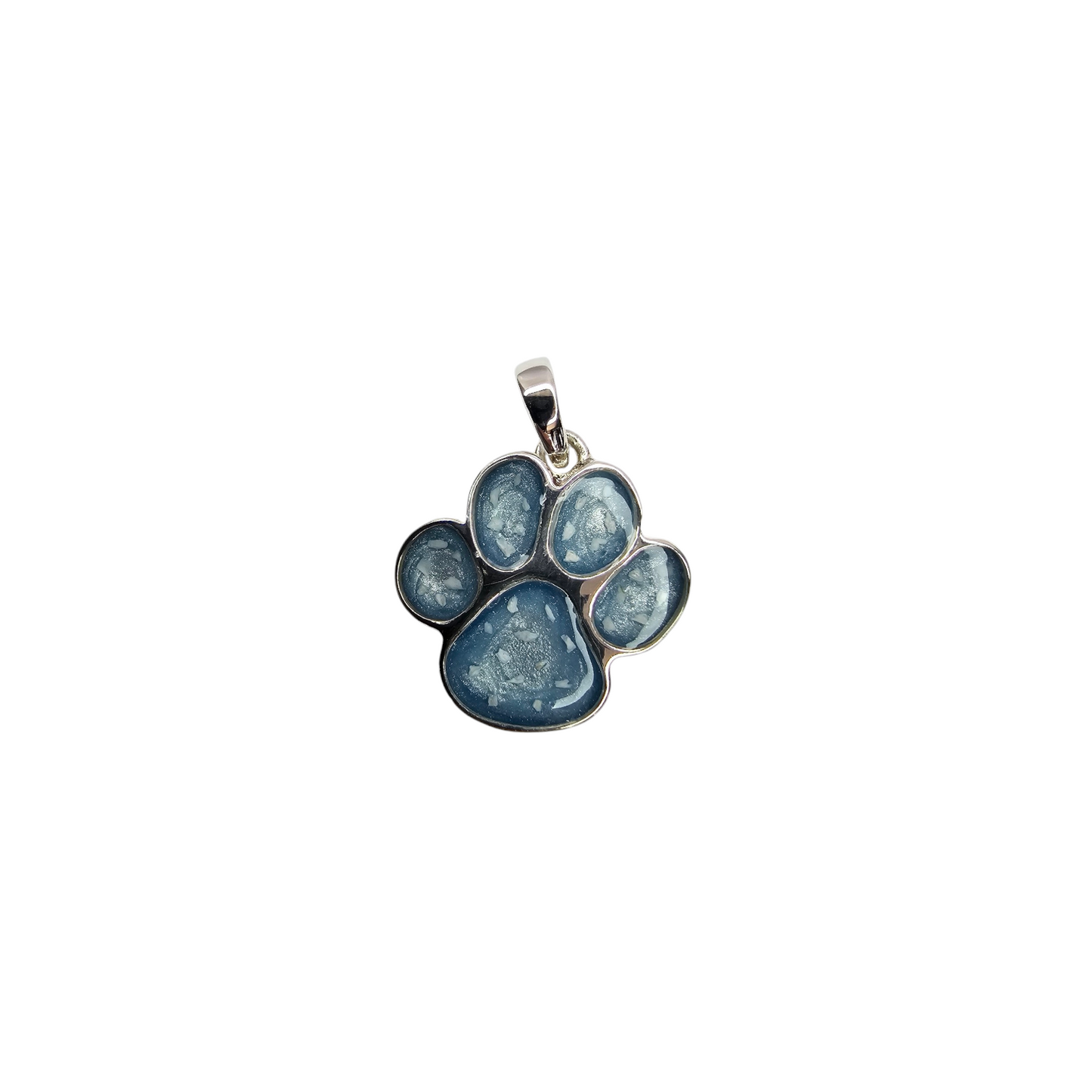 Small Paw Print Pendant Angel's Memorial Jewellery Ashes, Hair, Fur