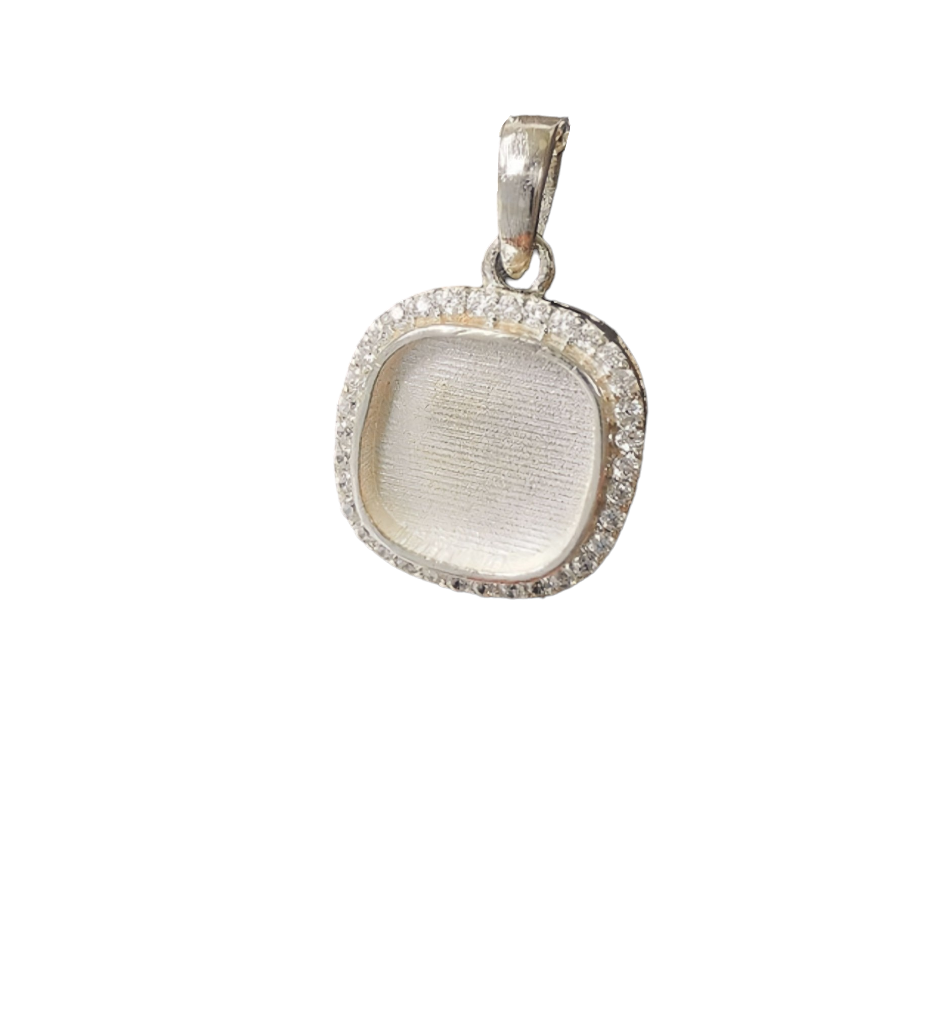 Square Cushion Pendant Angel's Memorial Jewellery Ashes