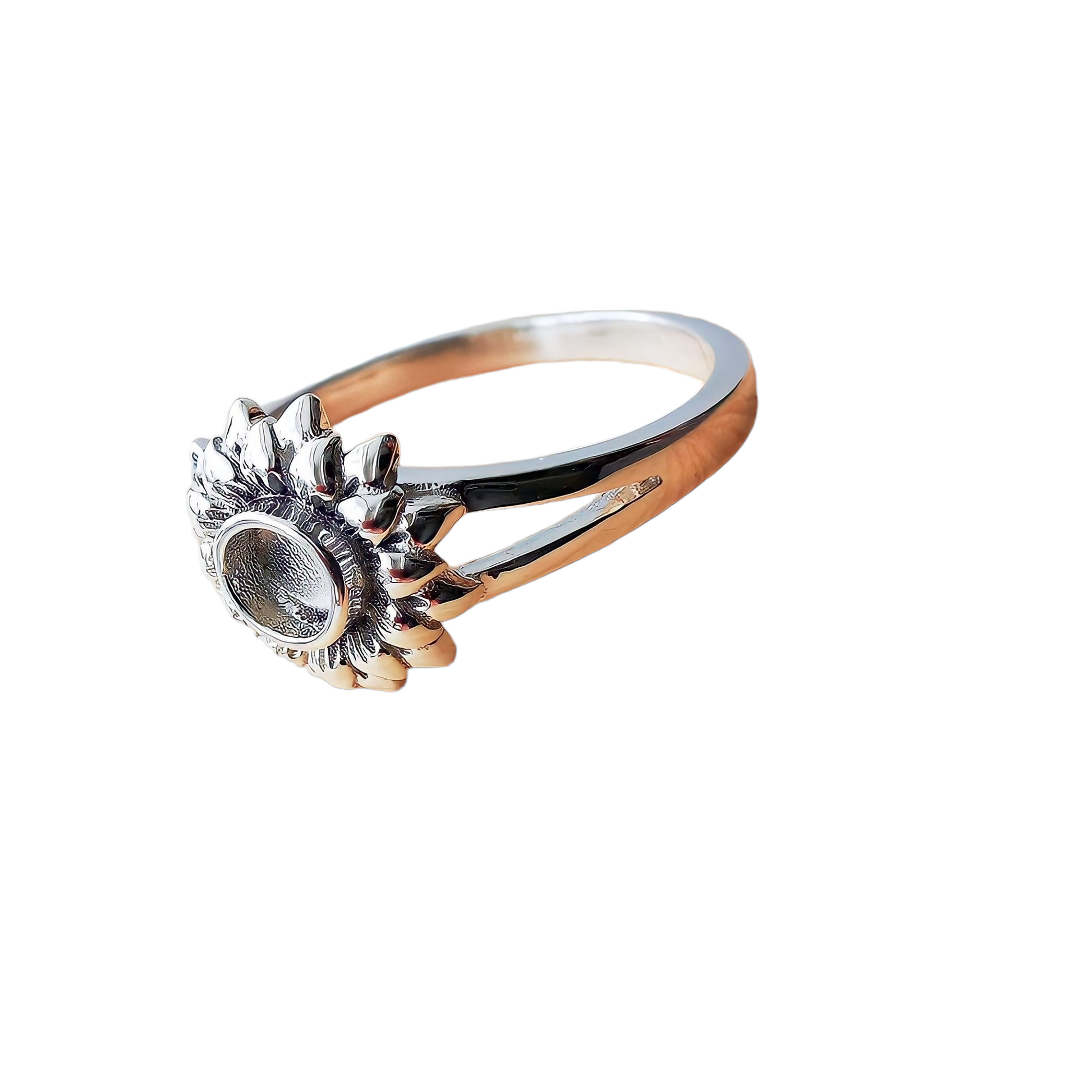 Sunflower Ring Angel's Memorial Jewellery Ashes